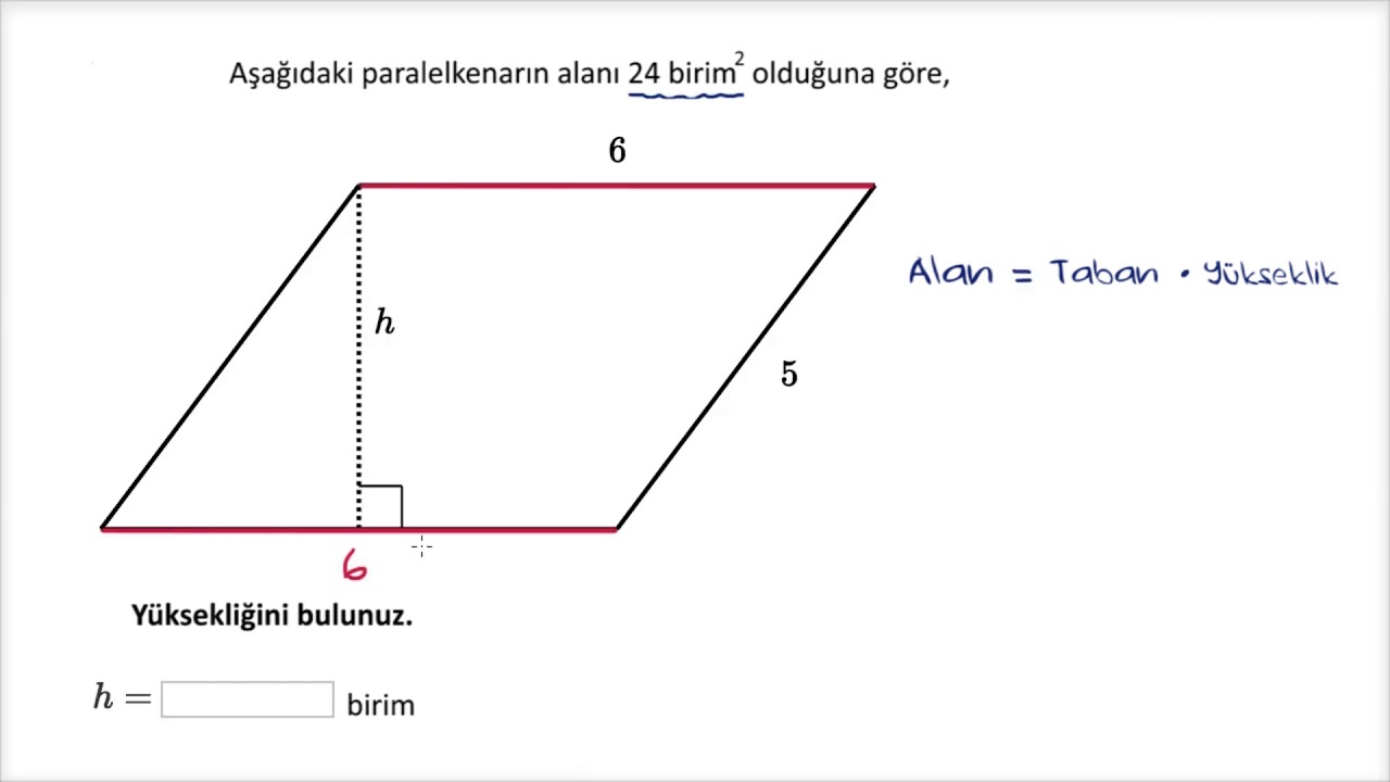 dörtgenin alanı nasıl hesaplanır