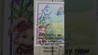 Quick and Easy tutorial-combining  inky background with die cuts. #papercraft #tutorial #cardmaking
