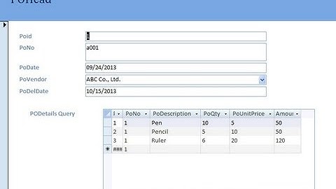 สอน Access (โปรแกรม Purchase Order) www.deetookfree.com