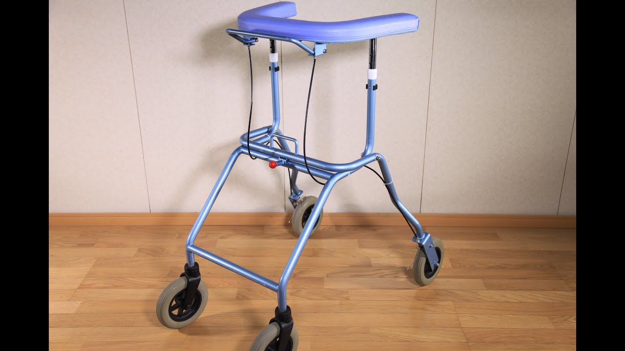 中古】馬蹄型 歩行器 折りたたみ可能 ブルー/125056 - YouTube 中古】馬蹄型 歩行器 折りたたみ可能 ブルー/125056 - YouTube