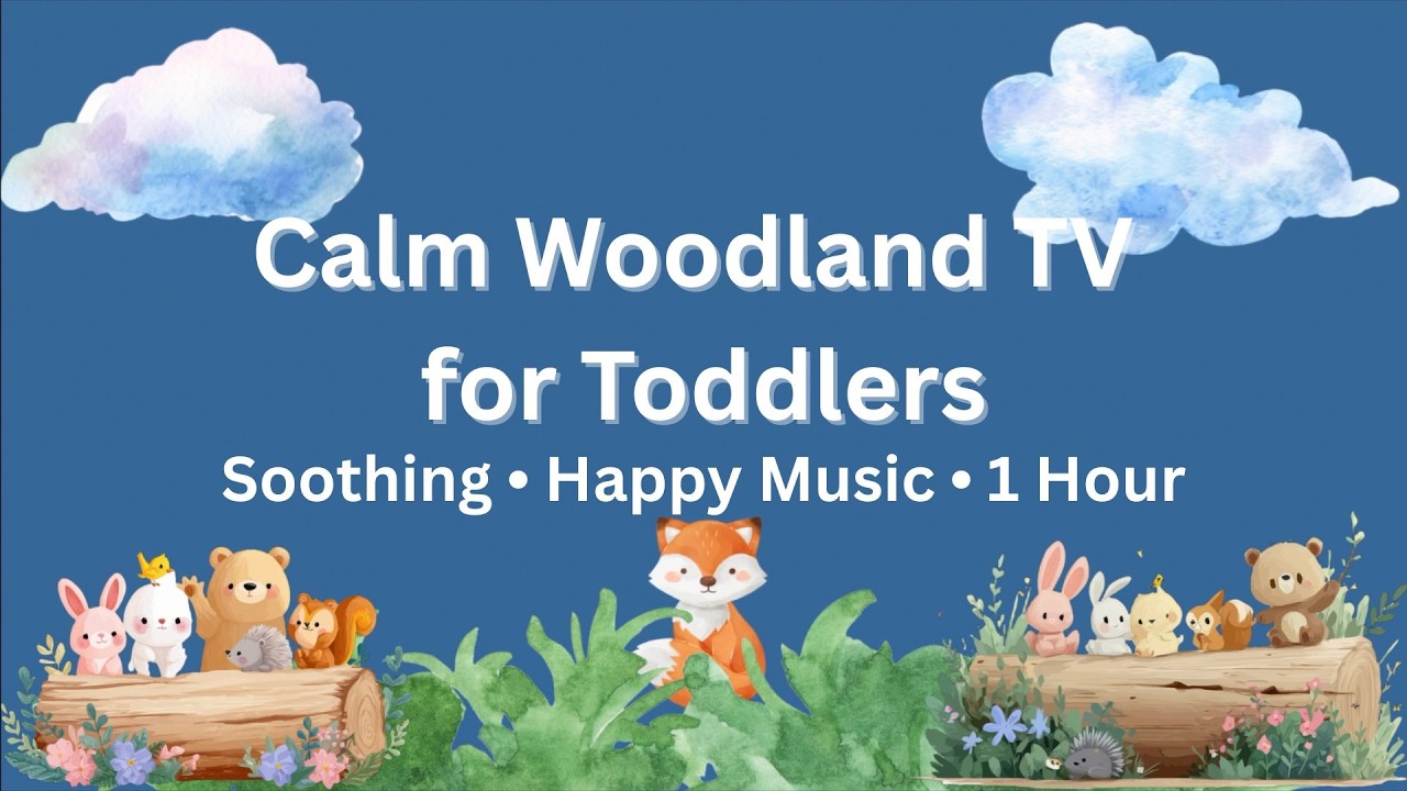 Woodland Calm Baby Background 🌿 1 Hour Forest Animals Nursery TV Screen
