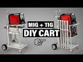 I converted my welding cart to fit a mig  tig machine