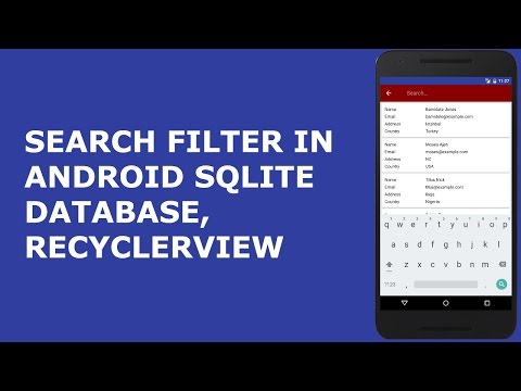 SEARCH FILTER IN ANDROID SQLITE DATABASE AND RECYCLERVIEW