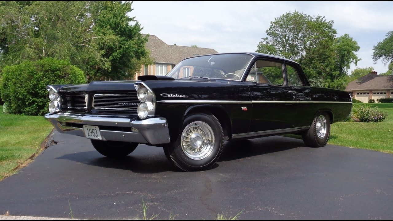 1963 Pontiac Catalina Black 421 Super Duty SD 4 Speed Tribute & Ride My