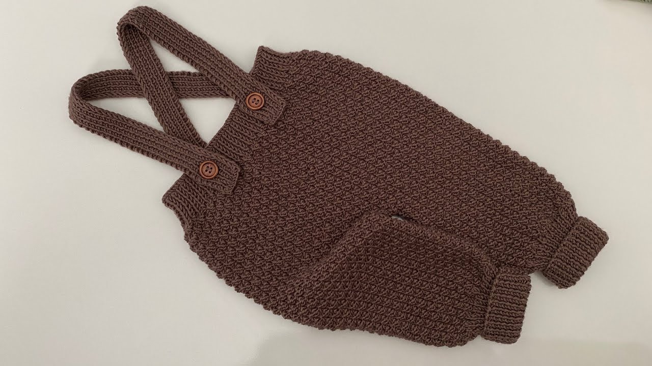 İkili pirinç modeli askılı bebek pantolon yapımı