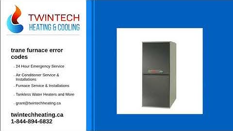 trane furnace error codes