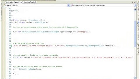 Conexion Base Datos Visual Studio 2005
