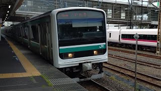 【531M】E501系K701編成が普通列車いわき行として勝田駅4番線を発車