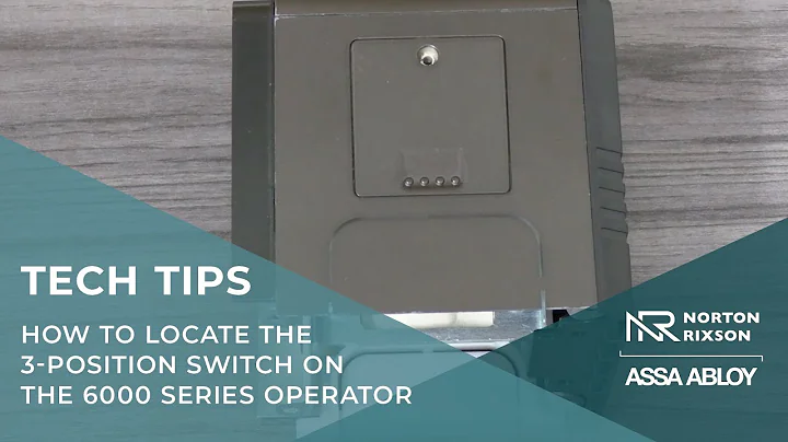 How to locate the 3-position switch on the 6000 Se...