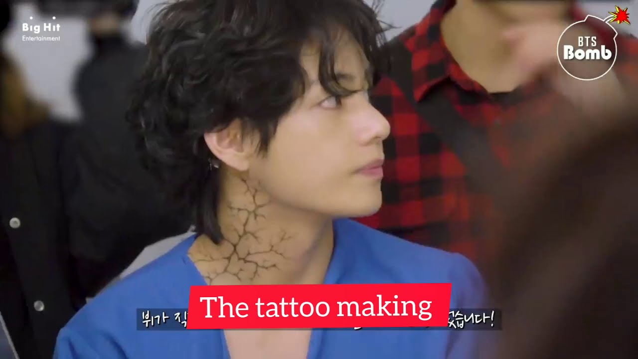 FACE TATTOO FOR TAEHYUNG 'ON' MUSIC VIDEO | BANGTAN VIDEOS - YouTube