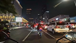 Keliling Jakarta Malam Hari | Jakarta Night City Light | Motovlog