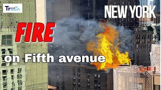 Fire on Fifth avenue🔥 FBI arrested fraud billionaire Guo Wengui in this burning apartment! 😱 #nyc