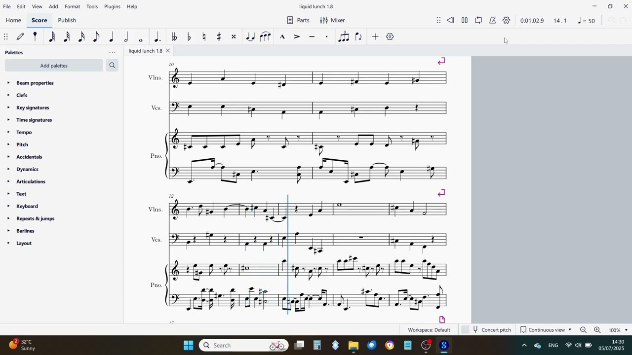 "Liquid Lunch" a jazz-classical hybrid by yours truly