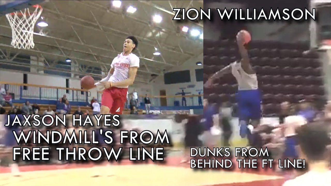 zion williamson dunk free throw line