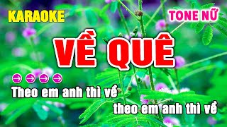 Miniatura del video "Về Quê Karaoke Tone Nữ || Beat Cha Cha Cha Hay"