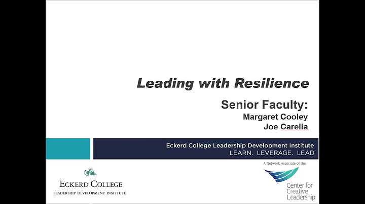 Eckerd College LDI Leading with Resilience Webinar...