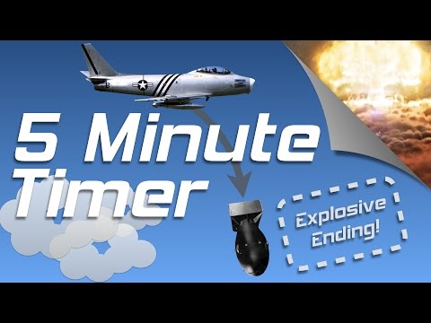 5 min exploding countdown timer with Jet Plane
