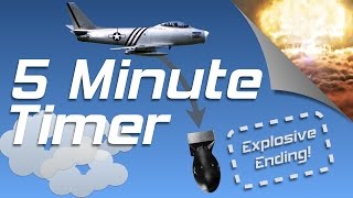 5 min exploding countdown timer with Jet Plane