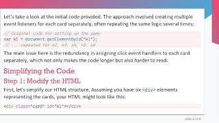 Streamline Your JavaScript Code with Effective Event Handling for Card Games