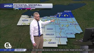 Winter Storm Watch issued for Cuyahoga, Geauga counties beginning Monday night
