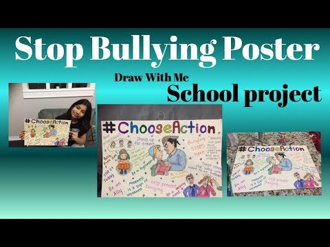 How To Make Stop Bullying Poster For Your School | School Project | Stop Bullying Poster |