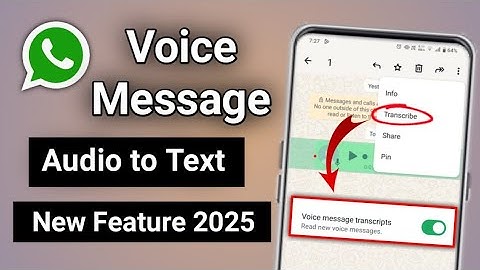 Whatsapp Voice Message Transcripts Update | How to use voice message transcripts in whatsapp | 2025