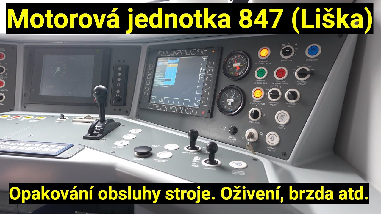 Motorová jednotka 847 / základní obsluha / strojvedouci.com (4K)
