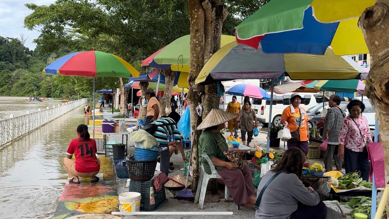 Kanowit 2024 // keunikan tamu kanowit tepi sungai // ngalu ka pasar // 4K