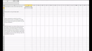 Microsoft Excel 2010 Formula Tutorial - How to Insert the current date and time