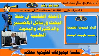 3 انواع البحوث العلمية حسب طبيعة البحث