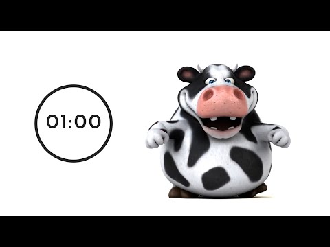 🐮 Moo Moo Time! 1 minute timer happy music for kids