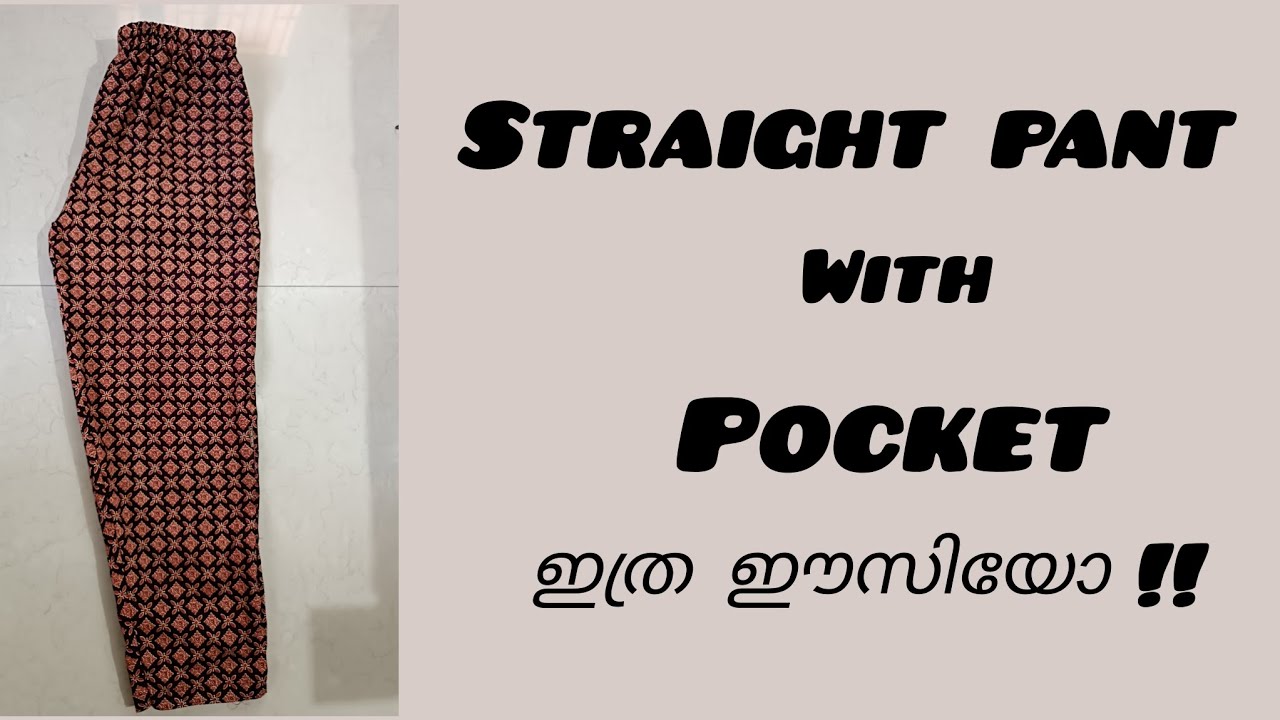 Straight pant with pocket  part1