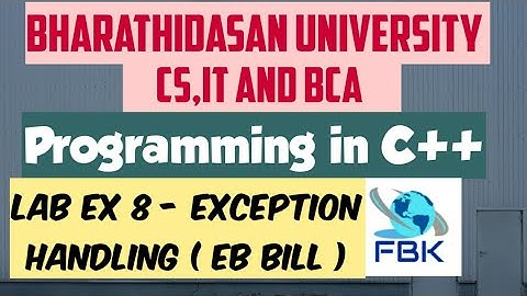 Lab exercise 8 - Exception Handling