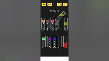 2022! Water Sort Level 32 Walkthrough Solution Android/iOS