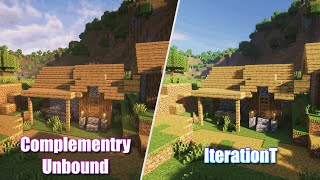 Minecraft Complementary Unbound Vs Iterationt  Shaders Comparison