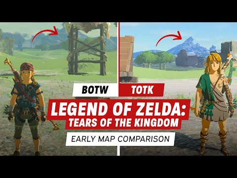 The Legend of Zelda: Tears of the Kingdom Early Map Comparison