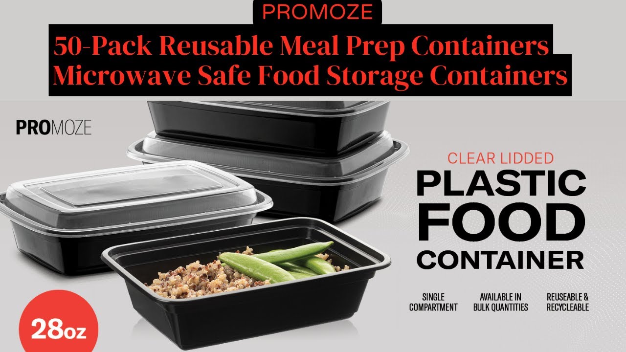50 Pack 28 Oz Meal Prep Containers Reusable Food Storage