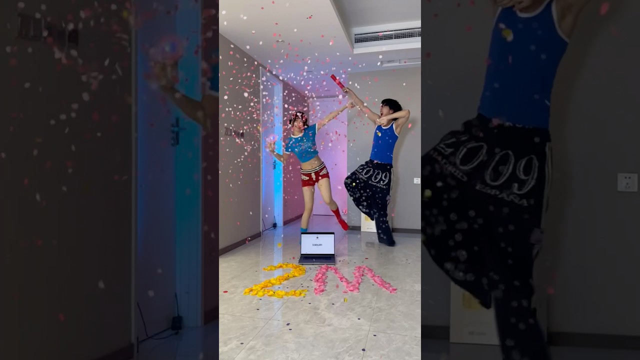 Can’t believe we really hit 2M subscribers!🎉#celebration #dance #funny #couple #zoey