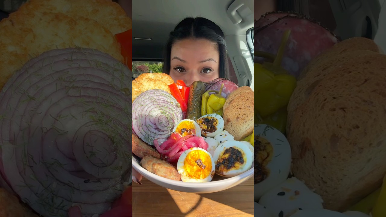 VIRAL SAVORY SNACK PLATE ASMR! 🩷 