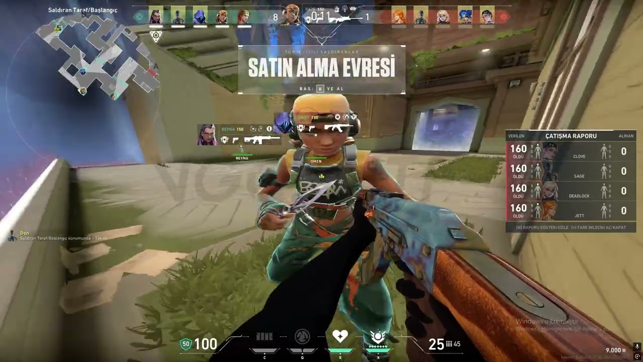 VALORANT HİLE İLE REKABETÇİDE RAKİBİ KUDURTTUM #valorant