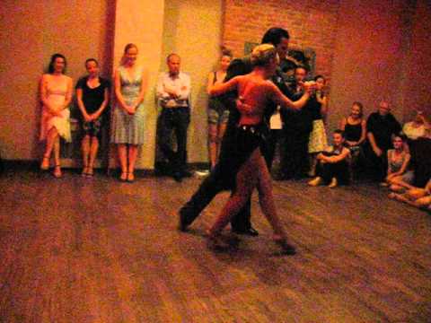 Leandro Oliver and Laila Rezk performing tango @ La Nacional NYC 2012