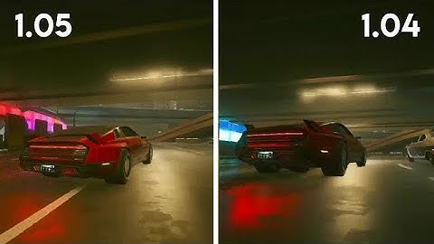 Cyberpunk 2077 New Patch 1.05 vs 1.04 | Frame Rate and Gameplay Comparison