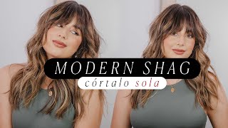 ¿Cómo hacer un corte en capas SOLA? - MODERN SHAG TUTORIAL | Valentina Arjona