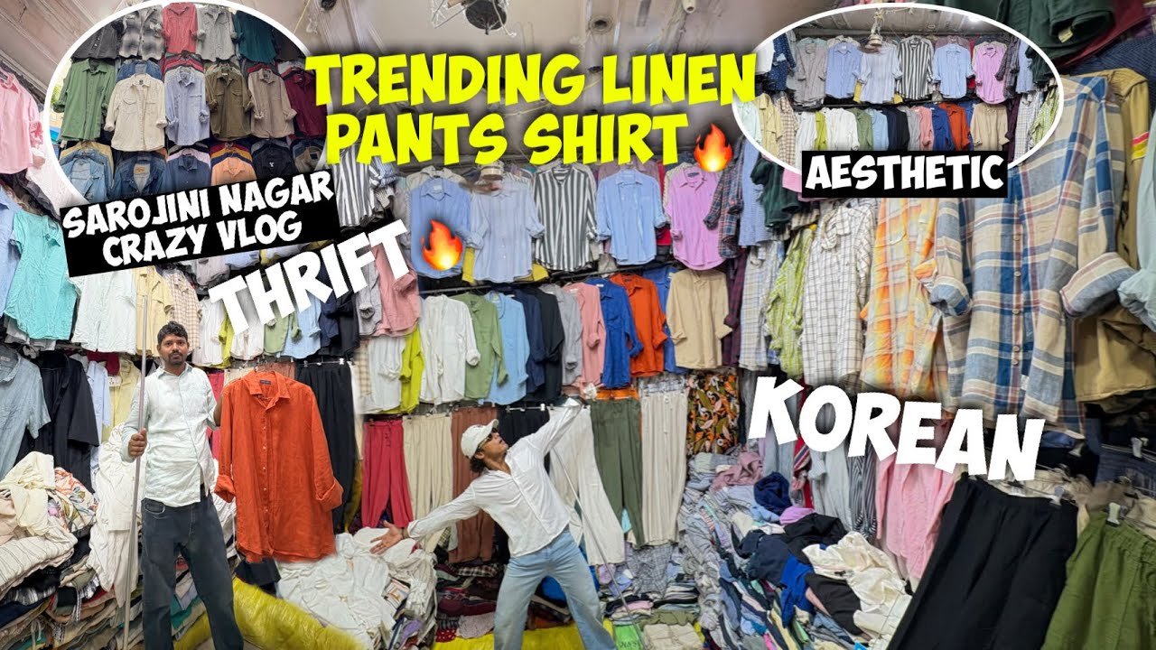 Sarojini Nagar Market Delhi crazy vlog🔥Korean Pant shirt Baggy Jeans,Tshirt,Cargo Sarojini Market 