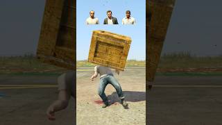 Quien Sobrevive al Tirarle Cajas en la Cabeza en GTA 5 😮❓#shorts #gta5 #gtav