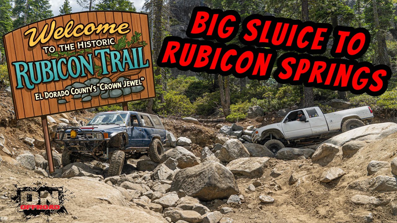 Rubicon Trail Rock Crawling Adventure! Big Sluice to Rubicon Springs!