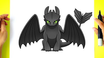 How to DRAW TOOTHLESS - How to Train Your Dragon