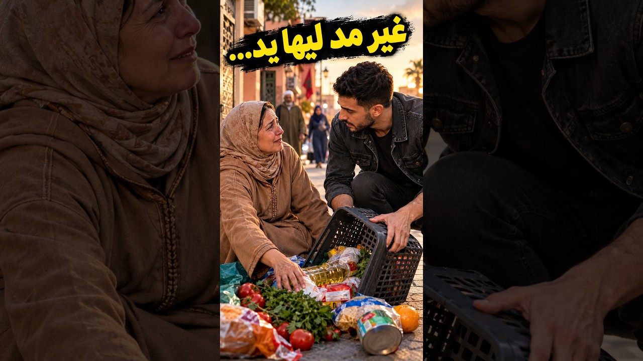 ساعد أم مغربية... والنهاية فيها عبرة كبيرة ❤️ | فيلم قصير مغربي #Shorts
