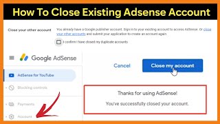 How to Close Duplicate AdSense Account | You Already Have an Existing AdSense Account Problem Solve