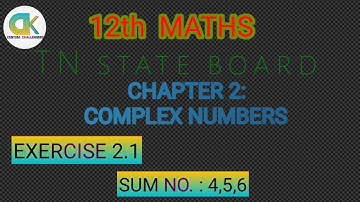 12th Maths chapter 2 Exercise 2.1 Sum No.: 4,5,6